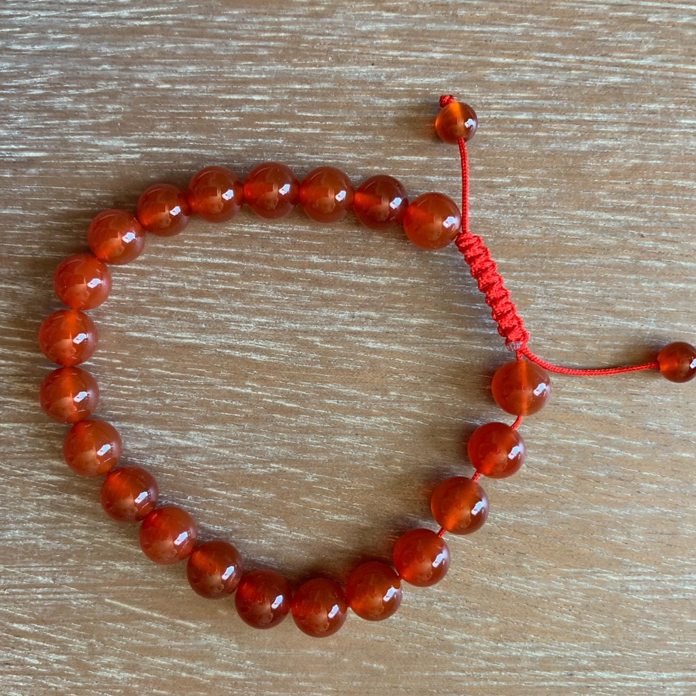 Carnelian crystal bracelet